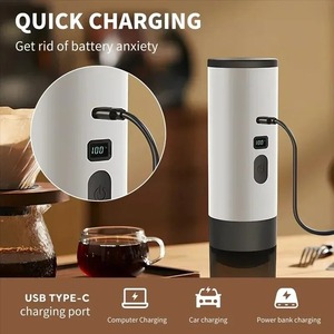 Cafetera Eléctrica Portátil Inalámbrica para Auto y Hogar, Cafetera para Cápsulas y Café Molido, Ideal para Viajes y Campamentos - Product Image 2