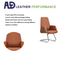 Chaise de bureau de direction de luxe moderne à dossier haut en cuir PU, ergonomique, réglable, pivotante, avec base chromée et roulettes, pour bureau à domicile et chambre