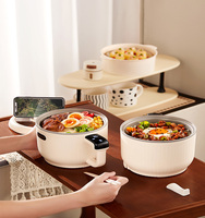 Cuisinière électrique Mini poêle à frire Couvercle en verre trempé Revêtement antiadhésif 2,0 L Contrôle mécanique Classe énergétique efficace Portable pour
