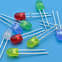 Diode LED Hlx 5mm Jaune Rouge Vert Bleu Haute Luminosité 546 DIP Ovale avec Diffuseur Blanc pour Éclairage Uniforme et Angle de Vision Personnalisé
