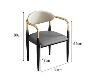 <span class=keywords><strong>Chaise</strong></span> de salle à manger au <span class=keywords><strong>design</strong></span> scandinave moderne avec revêtement en microfibre <span class=keywords><strong>et</strong></span> pieds en métal - Meubles de salle à manger décontractés haut de gamme pour la maison - Product Image 6