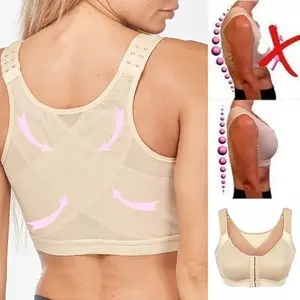 Avant boucle sport soutien-gorge sans anneau en acier post-opération la chirurgie d'augmentation mammaire soutien-gorge croix backlesswomen grande taille soutien-gorge