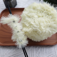 Umweltfreundliches, ausgefallenes gefärbtes Kunstfell-Nerz- und Korallenfleece-Garn, dickes, langes Plüsch-DIY-Handstrickgarn für die Schalherstellung