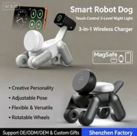 Nouveau chargeur sans fil magnétique 3-en-1 pour robot chien de bureau CrossBorder, pour le commerce, la vente au détail, la vente en gros et les cadeaux