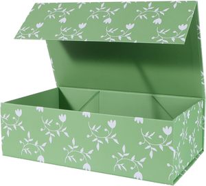 Boîte <span class=keywords><strong>cadeau</strong></span> écologique <span class=keywords><strong>en</strong></span> gros, personnalisable avec logo, imprimé botanique, boîte d'emballage à charnière <span class=keywords><strong>pour</strong></span> bijoux et accessoires - Product Image 1