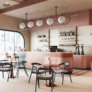 ออกแบบร้านกาแฟสุดเก๋พร้อมเคาน์เตอร์ LED แบบกำหนดเอง |   โซลูชั่นตกแต่งภายในแบบครบวงจรทันสมัย เคาน์เตอร์บาร์กาแฟเชิงพาณิชย์ - Product Image 1