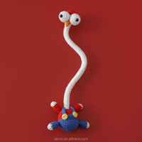 Breloque de sac en crochet fait main, animaux à long cou (paresseux, poulet, canard, grenouille), poupée mignonne, pendentif de sac à dos, porte-clés, objets décoratifs