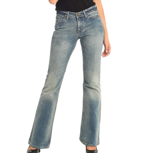 Jeans de Mezclilla Ajustados para Mujer, Estilo Nuevo, Desgastados, de Alta Calidad, Personalizados, de Cintura Alta, Elásticos, Casuales, a la Moda, Largos, Azules - Product Image 3