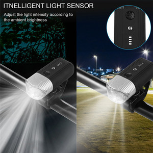 新款 600 流明自行车前灯可充电智能感应 T6 LED 自行车头灯手电筒带 360 度安装支架 - Product Image 6