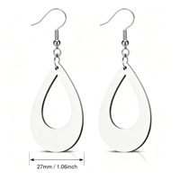Sublimations-Blanko-Ohrringe, personalisierter Schmuck für Frauen, doppelte Tropfenform, Holz-Wassertropfen-Ohrringe, modisches persönliches Geschenk