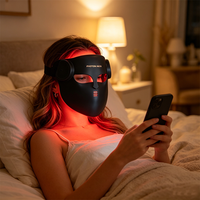 Appareil de luminothérapie rouge 460nm 520nm 630nm 850nm, masque LED portable en silicone pour salon et usage domestique