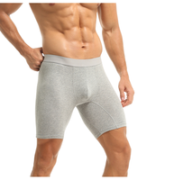 Sous-vêtements de sport élastiques pour hommes, grands shorts de course respirants, caleçons allongés avec logo personnalisé, taille séparée par balle