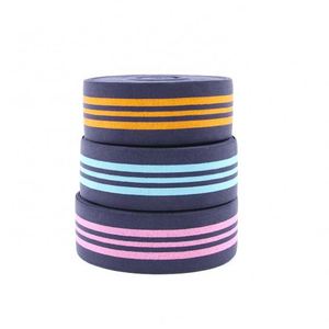 Bande élastique en polyester épaisse et colorée, haute élasticité, pour ceinture de yoga, accessoires vestimentaires - Product Image 1