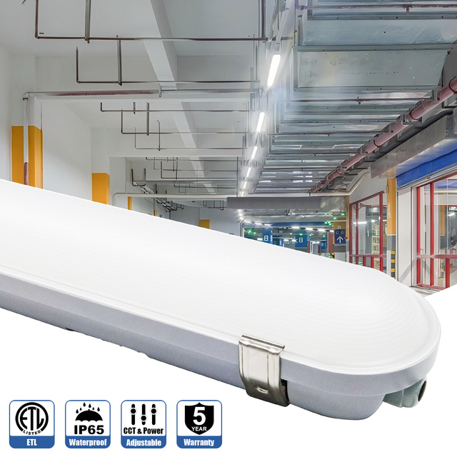 High Bright IP65 100W Vapor Proof Led Tri-proof Linear Waterproof T8 Tube Light Fixture for Warehouse Basement 5-Year Warranty