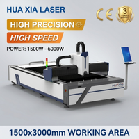 Machine de découpe laser à fibre CNC pour l'acier inoxydable et l'acier au carbone, découpeuse laser avec moteur servo HCFA, découpe industrielle de métaux