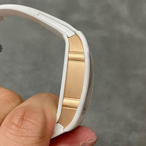 Montre mécanique luxueuse, élégante, de haute qualité, avec réserve de marche, étanche, sertie de diamants Moissanite, bracelet en caoutchouc de 20 mm - Product Image 5