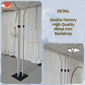 Support de toile de fond de mariage SMOOTH 4Heads, design lustre en fer et miroir, grand ensemble de décoration de scène de mariage - Product Image 2