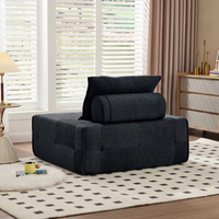Canapé modulaire avec revêtement en velours, emballé sous vide, fourni par l'entrepôt américain, canapé convertible, lit, meubles gain de place