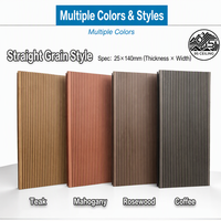Planche de terrasse WPC ignifuge et imperméable, antidérapante, avec système de fixation par clipser, design à rainures et languettes, couleur, taille et longueur personnalisables, disponible en OEM.