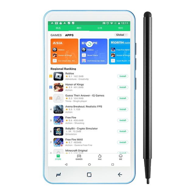 XPOD BK503 5-Inch TFT E-Book Reader 800x480 Resolution Android 5.1 Wi-Fi PDF USB Type-C Spanish German Hebrew Chinese Greek