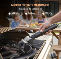 Brosse de nettoyage électrique pour barbecue, brosse à fil métallique haute vitesse pour grilles, outil de nettoyage efficace pour barbecue avec poils en acier inoxydable
