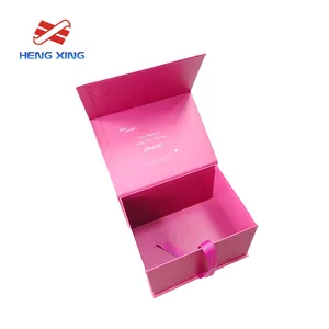 HENGXING ייצור קרטון מותאם אישית הדפסת לוגו רומנטי חתונה נעל תיבת אריזה עם סרט אריזת מתנה