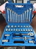 Ensemble d'outils de réparation automobile de 61 pièces, clés, clés hexagonales, poignées à cliquet, outils de mécanique automobile, jeu de douilles, boîte à outils