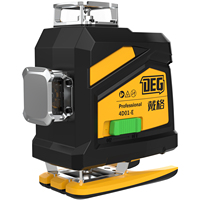 Niveau laser auto-nivelant DEGLASERS de qualité industrielle, vert, 40 mW, 360 degrés, pour la construction, avec batterie au lithium de grande capacité