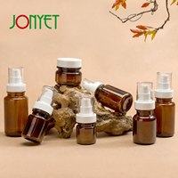 En stock : Ensemble de flacons pompe cosmétiques ambrés avec pot à couvercle à vis blanc pour sérum, lotion, emballage cosmétique, vide, pour marque de beauté