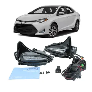 WINAUTO LED daytime Running front bumper fog Light DRL Driving light daylight For Toyota Corolla 2017 2018 US Edition L LE XLE