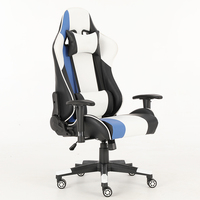 Venta al por mayor, cómoda, ergonómica, silla de ordenador con respaldo alto, giratoria, blanca, silla de Gaming de cuero