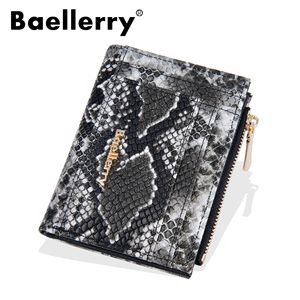 กระเป๋าสตางค์สั้นผู้หญิง Baellerry ลายงู ซิปใส่บัตร ขนาด 4 นิ้ว ใช้ได้ทุกวัน - Product Image 5