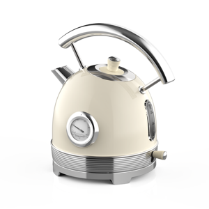 Bouilloire électrique rétro 1,8 L en acier inoxydable avec indicateur de température, ébullition rapide et protection contre l'ébullition à sec - Product Image 2