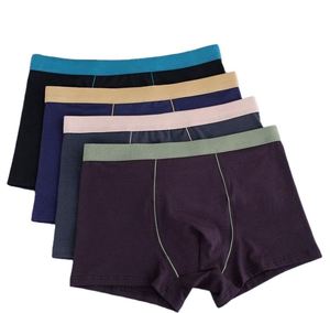 Cotton Breathable Trackless Oversize Men's Comfortable Thin Solid Color <b>Boxers</b> - Product Image 1