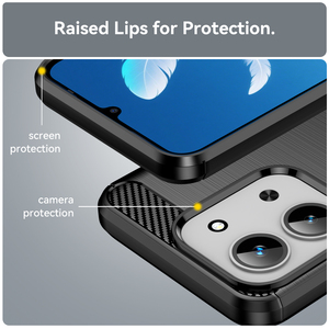 Para <span class=keywords><strong>Redmi</strong></span> 15C Case, Anti-Scratch Slim Fit Carbon Fiber Texture Brushed <span class=keywords><strong>Line</strong></span> Funda de teléfono móvil de TPU suave a prueba de golpes para <span class=keywords><strong>Redmi</strong></span> 15C - Product Image 3