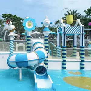 Otel tesisinde su kaydırakları ve Aqua Park ekipmanları fiberglas su Park kaydırağı tasarımı