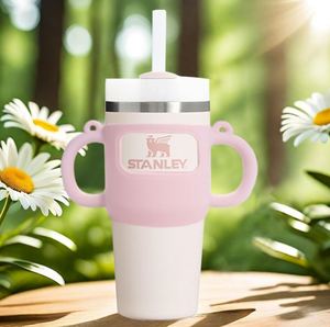 Housse de protection en silicone Stan Ley Cup 14oz avec poignée et cordons colorés pour thermos et bouteille d'eau - Product Image 5