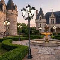 Lámpara de Jardín LED de Estilo Europeo, IP65 Impermeable, Iluminación Exterior para Parques, Patios y Proyectos Comunitarios
