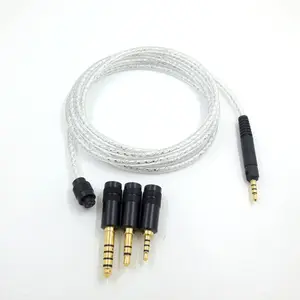 Ersatz-Upgrade-Kabel für ATH-M50X M40X M70X Kopfhörer-Headset Audio-Kabel Versilberung 2,5mm 3,5mm 4,4mm
