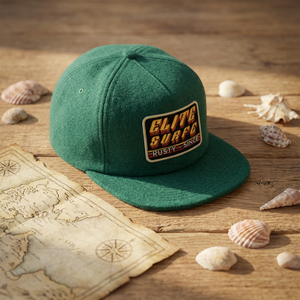 Gorro de Lana Vintage Estilo 5 Paneles, Sin Estructura, Verde, con Parche de Bordado Personalizado, Gorra Ajustable con Cierre a Presión para Hombre - Product Image 6