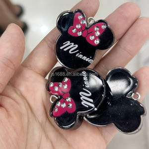 10 unid/bolsa lindo <span class=keywords><strong>Minnie</strong></span> encanto gran arco dibujos animados ratón colgante para joyería hacer collar pulsera pendiente llavero Accesorios - Product Image 3