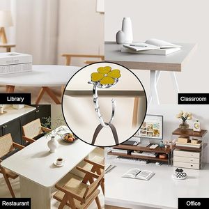 Sac de table pliable avec crochet, sac à suspendre pour femme avec pochette en velours, idéal pour mariage et anniversaire - Product Image 3