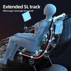 Leercon OEM Günstige Zero Gravity <span class=keywords><strong>Blue</strong></span> Leder Top Rated Liege <span class=keywords><strong>massage</strong></span> stuhl 185cm lange Schiene Ganzkörper <span class=keywords><strong>massage</strong></span> stuhl - Product Image 3