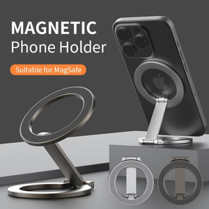 360 °   Support magnétique rotatif flexible à double aimant pour voiture, accessoire de téléphone portable tendance - Product Image 2