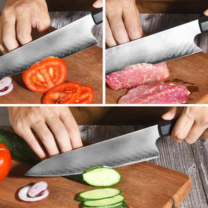 Ensemble <span class=keywords><strong>de</strong></span> couteaux <span class=keywords><strong>de</strong></span> <span class=keywords><strong>chef</strong></span> légers en acier inoxydable pour femmes, manche en bois, design ambidextre, lames à bord droit, <span class=keywords><strong>cuisine</strong></span> durable - Product Image 4