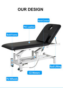 Camillas de <span class=keywords><strong>Fisioterapia</strong></span> Eléctricas para Gimnasio, Camilla de Tratamiento Quiropráctico, Camilla de Masaje Usada con Sistema de Reposapiés - Product Image 6