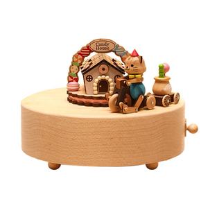 Boîte à musique <span class=keywords><strong>de</strong></span> luxe en bois brut <span class=keywords><strong>de</strong></span> qualité supérieure, fantaisie, créatif, personnalisé, joyeux noël avec <span class=keywords><strong>conte</strong></span> <span class=keywords><strong>de</strong></span> fées, carrousel - Product Image 6