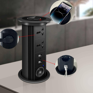 <span class=keywords><strong>Prise</strong></span> de levage pop-up avec USB Type A + C et charge sans fil supérieure pour <span class=keywords><strong>prise</strong></span> de levage électrique de sortie de <span class=keywords><strong>plan</strong></span> de <span class=keywords><strong>travail</strong></span> de <span class=keywords><strong>cuisine</strong></span> IP44 - Product Image 2