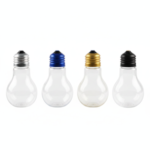 Barattolo Contenitore per Dolci e Snack in PET Smerigliato a Forma di Lampadina da 80ml, per Alimenti, con Tappo a Vite, Ideale per Bambini e Pittura Fai-da-te - Vendita all'Ingrosso - Product Image 4