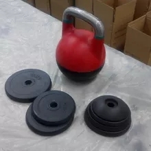 Kettlebells de compétition réglables en acier moulé à double verrouillage de <span class=keywords><strong>32</strong></span> <span class=keywords><strong>kg</strong></span>, approvisionnement direct usine, pour entraînement physique et équipement de fitness - Product Image 3